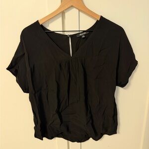 Madewell Black V-Neck Blouse
